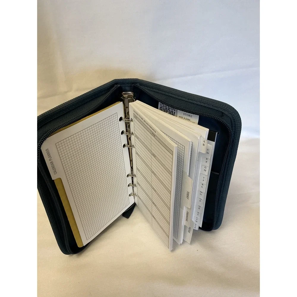 Disney Winnie the Pooh Zippered Organizer Case and Ballpoint Pen Set Navy Blue